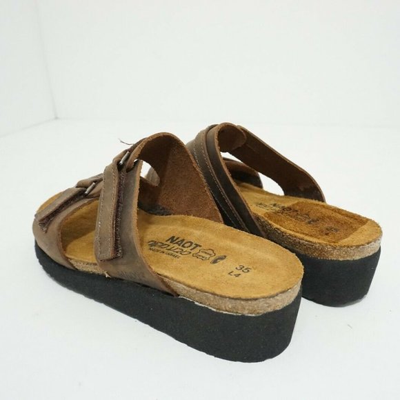 🆕Naot Platform Slip On Comfort Sandal Brown - Picture 4 of 8